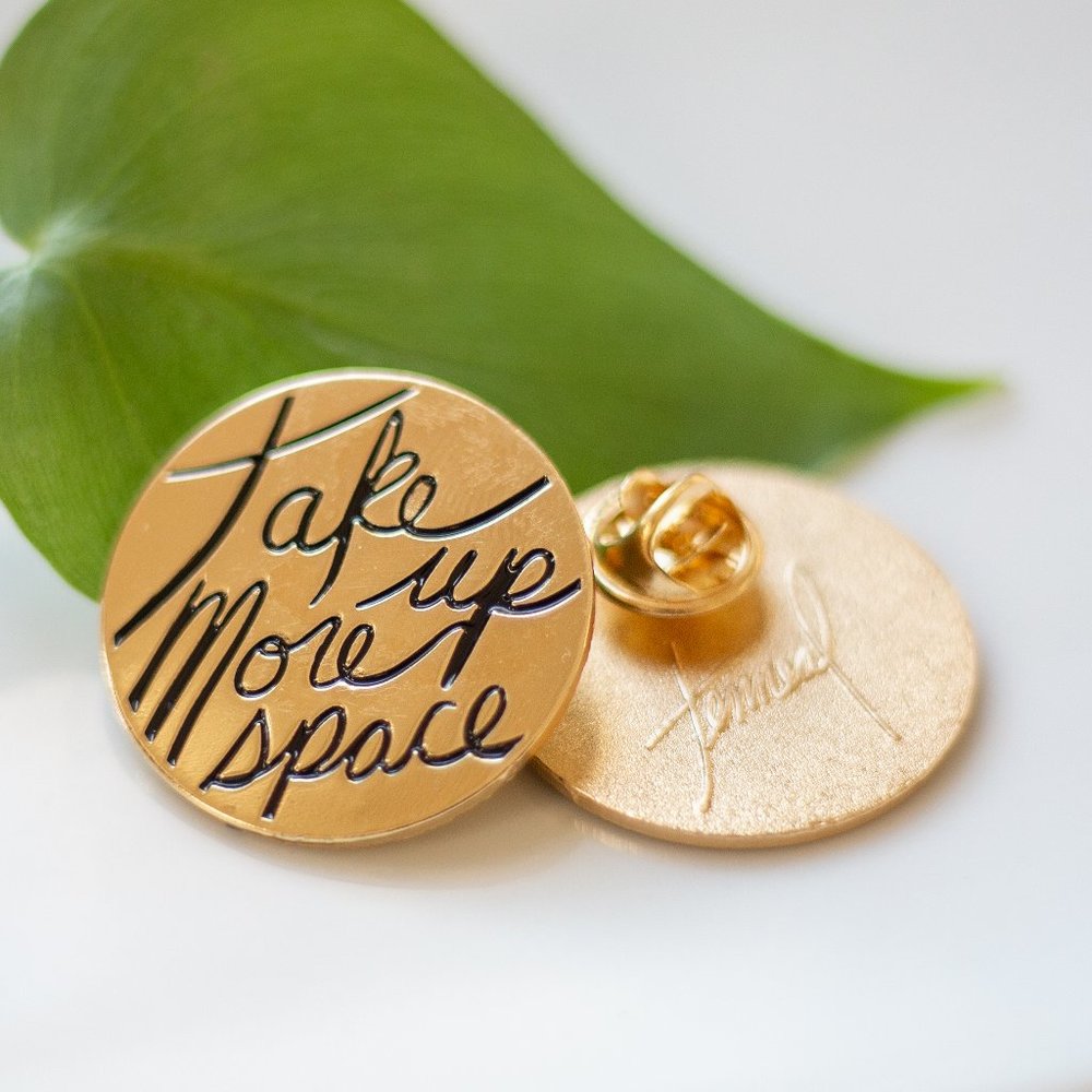 Signature Take Up More Space Circle Gold Plated Br